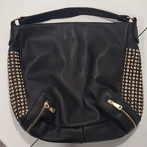 #43 Rhinestone Black Purse - Picture 1 of 6